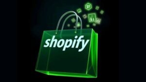 Entrepreneur managing an online store with AI tools